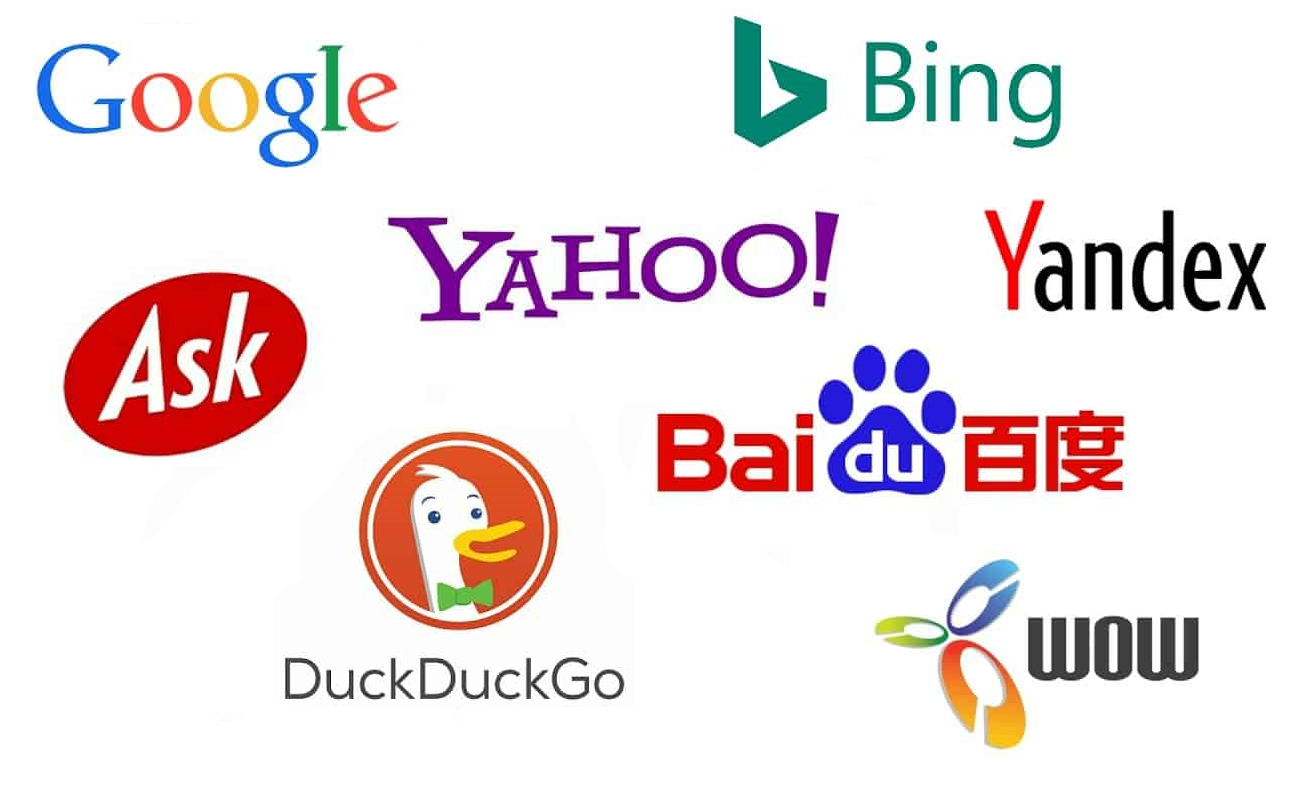 شعارات محركات البحث جوجل بينج ياندكس وبايدو